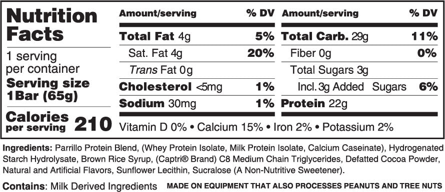 
                  
                    Parrillo Protein Bar™ – Fudge Brownie
                  
                
